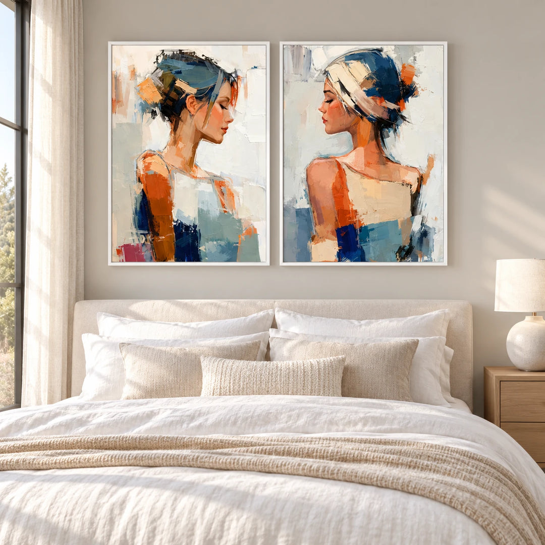 PP2112 original painting in white frame with coordinated interior