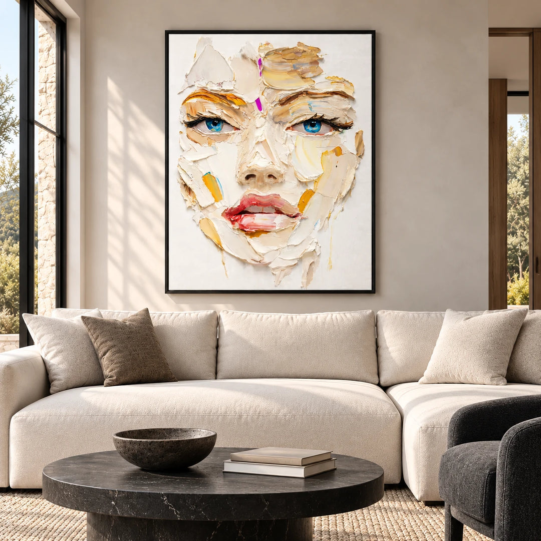 PP2114 original painting in black frame with coordinated interior
