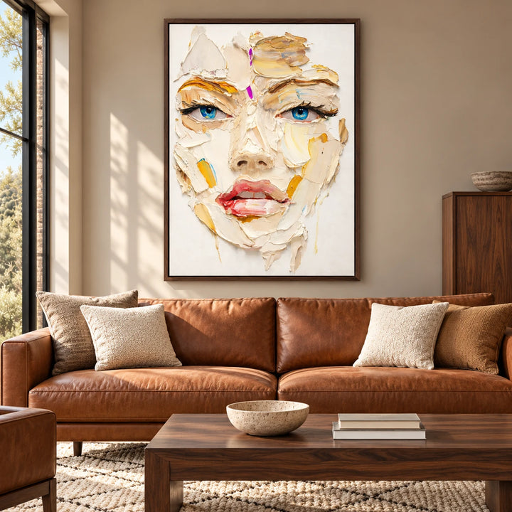 PP2114 original painting in dark wood frame with coordinated interior
