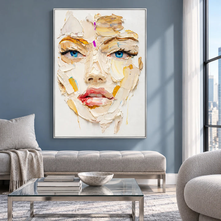 PP2114 original painting in silver frame with coordinated interior