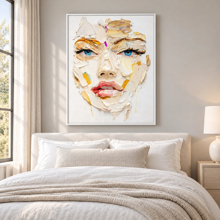 PP2114 original painting in white frame with coordinated interior