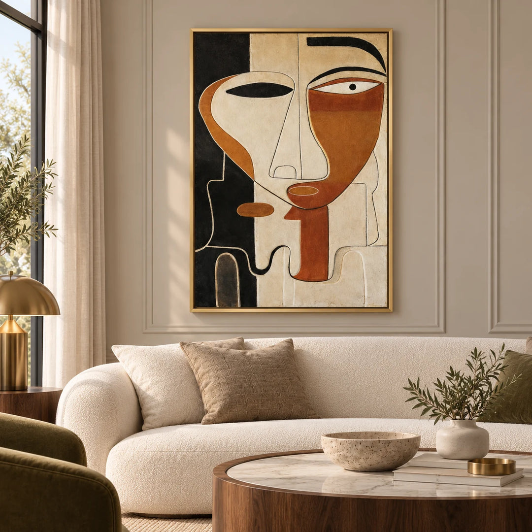 PP2115 gold frame in a styled home interior, approved medium scene