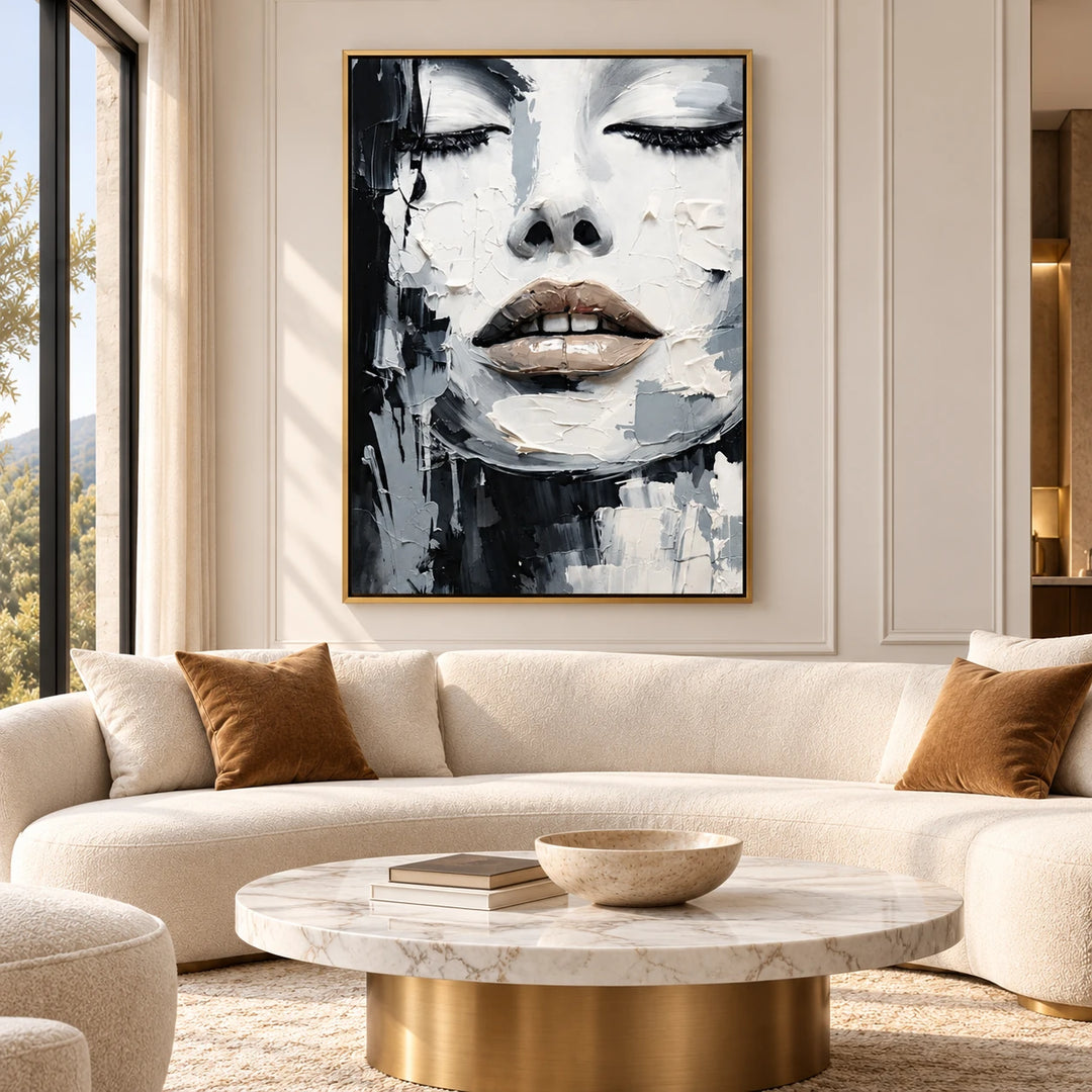 PP2116 original painting in gold frame with coordinated interior