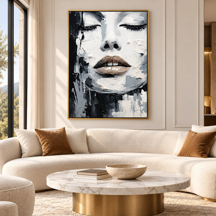 PP2116 original painting in gold frame with coordinated interior