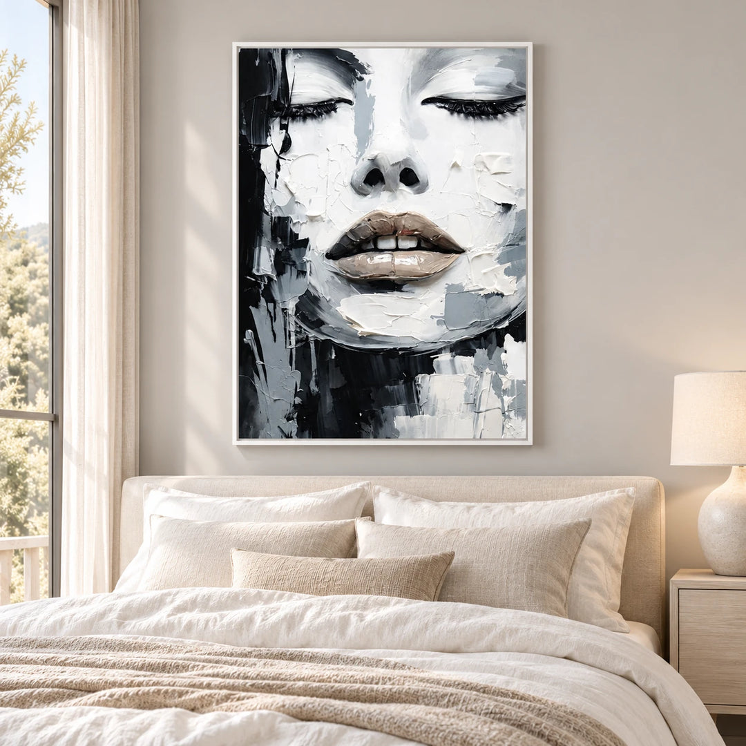 PP2116 original painting in white frame with coordinated interior