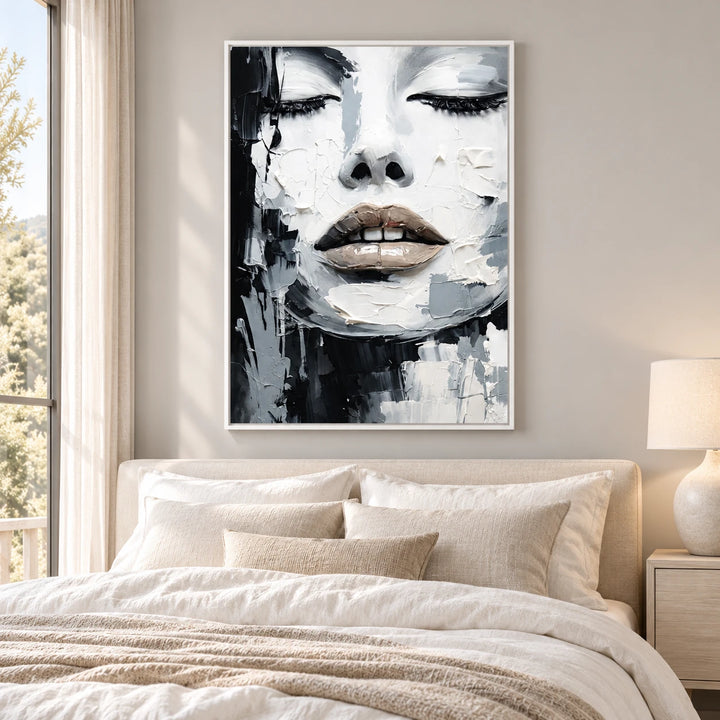 PP2116 original painting in white frame with coordinated interior