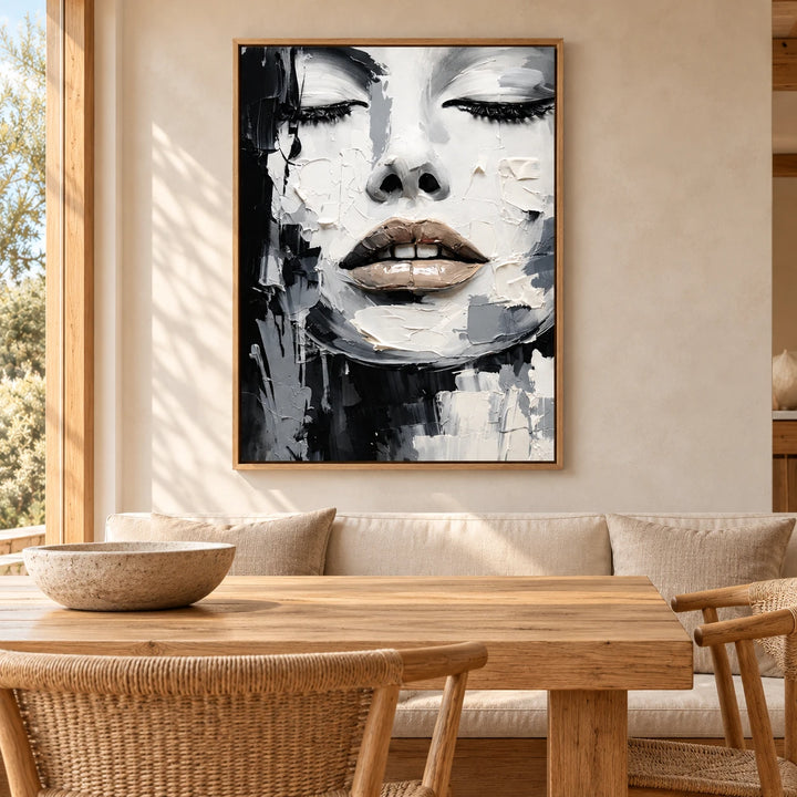 PP2116 original painting in wood frame with coordinated interior