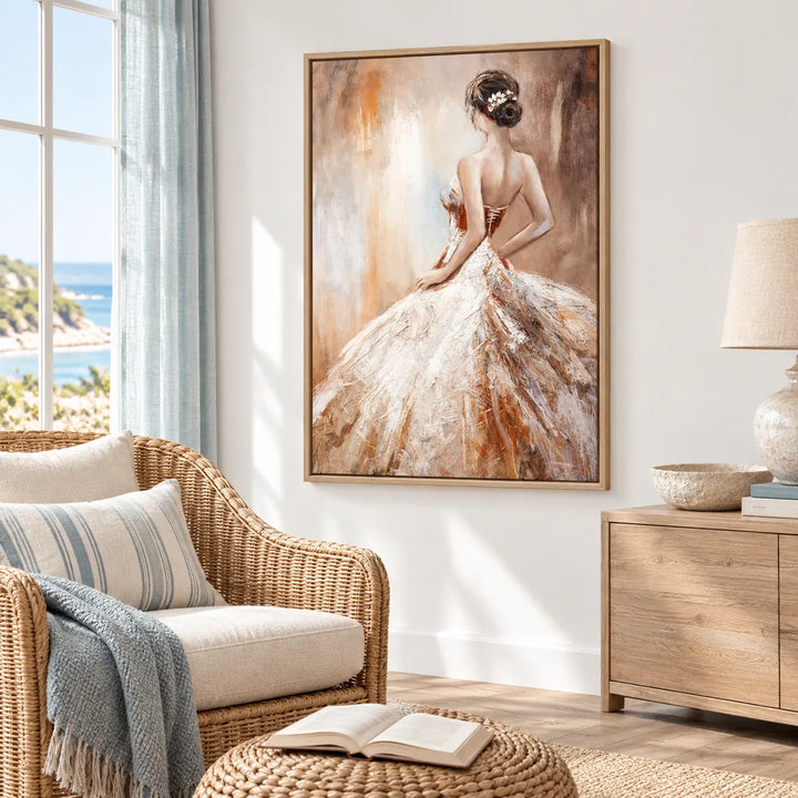 PP2118 wood frame in a distinct closer medium home interior
