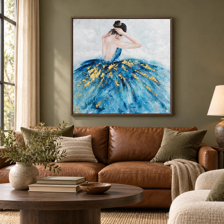 PP2119 dark-wood frame in a styled home interior, approved medium scene