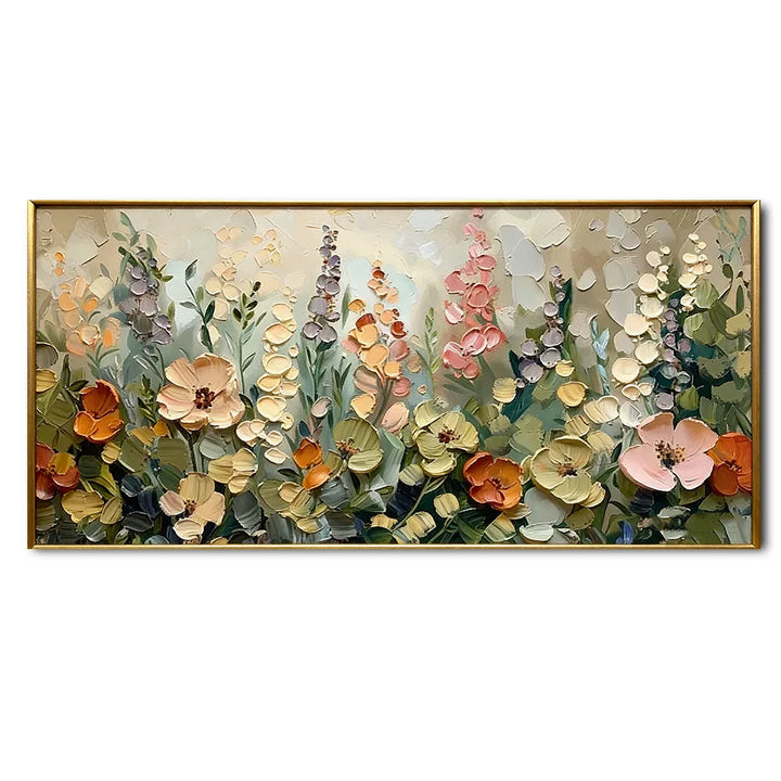 Panoramic Wildflower Colorful Impasto Oil Painting HP