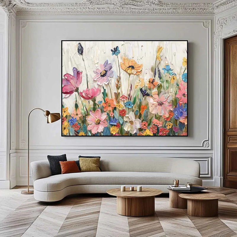 Pastel Floral Abstract Painting MT#2626