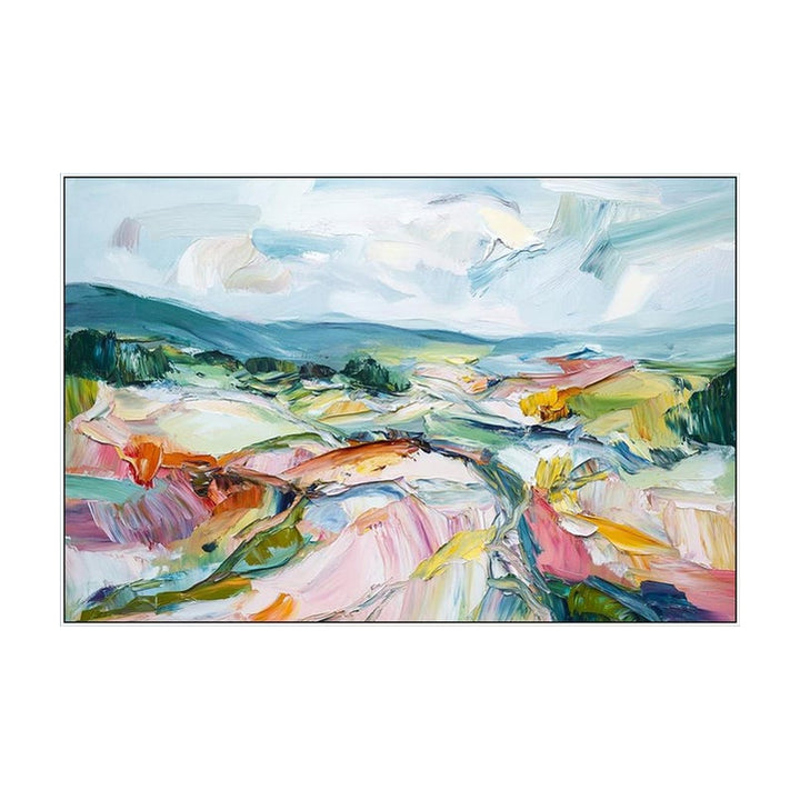 Pastel Abstract Landscape Hand-Painted | HM