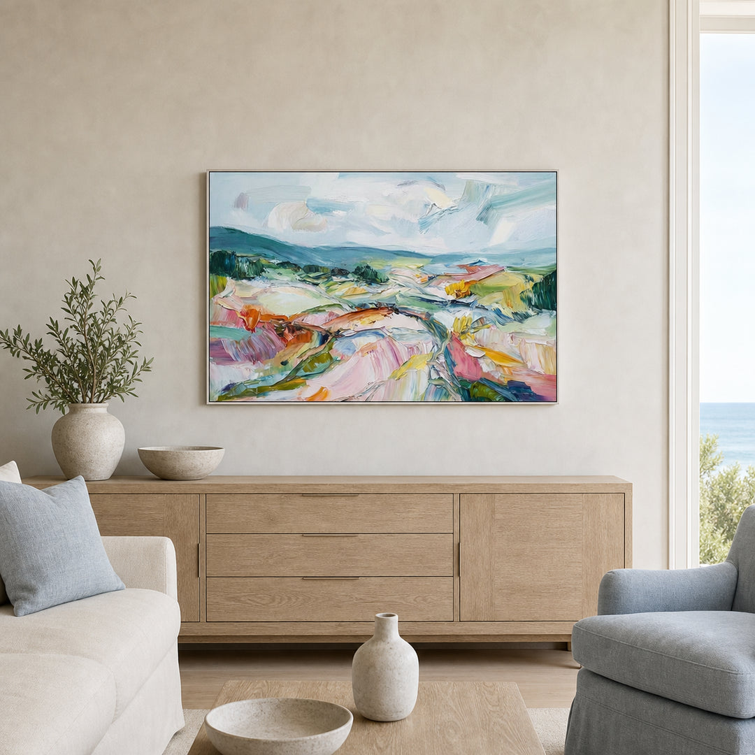 Pastel Abstract Landscape Hand-Painted | HM