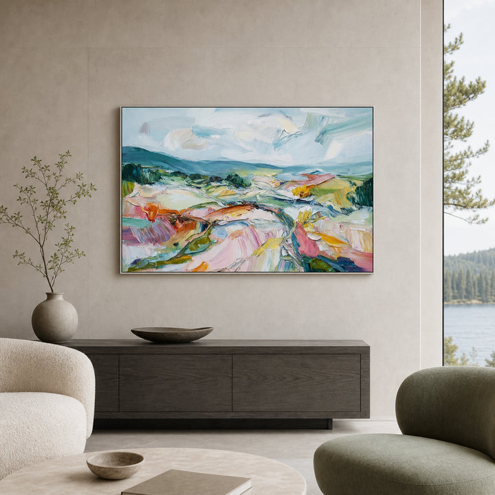 Pastel Abstract Landscape Hand-Painted | HM