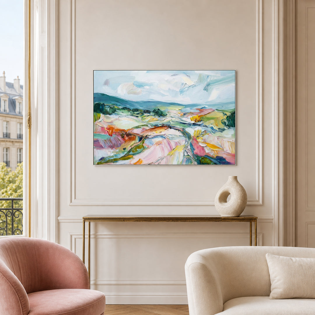 Pastel Abstract Landscape Hand-Painted | HM