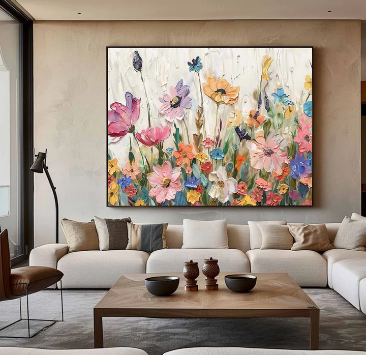 Pastel Floral Abstract Painting MT