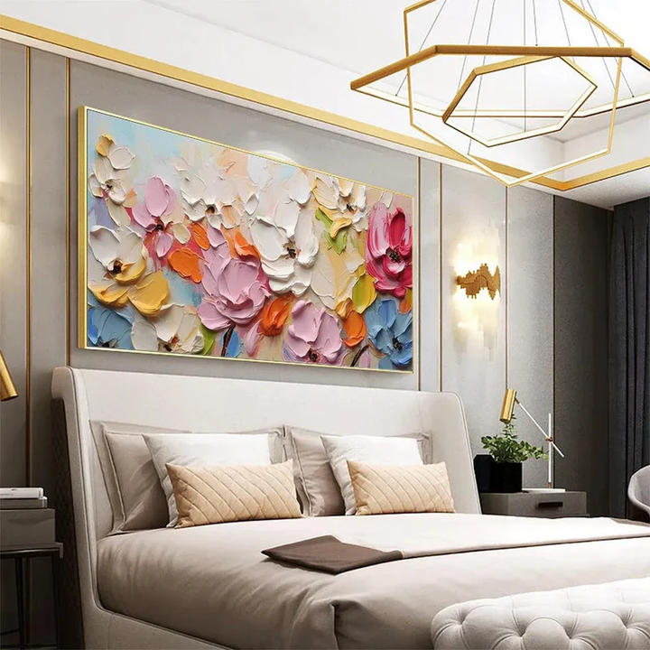 Petal Drift–Pastel Impasto Floral Painting MT#2602