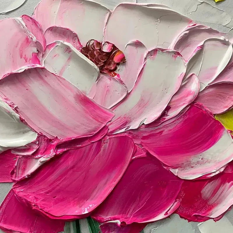 Petal Drift–Pastel Impasto Floral Painting MT