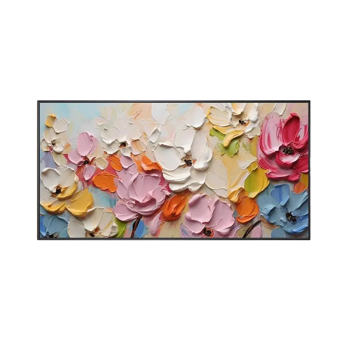 Petal Drift–Pastel Impasto Floral Painting MT