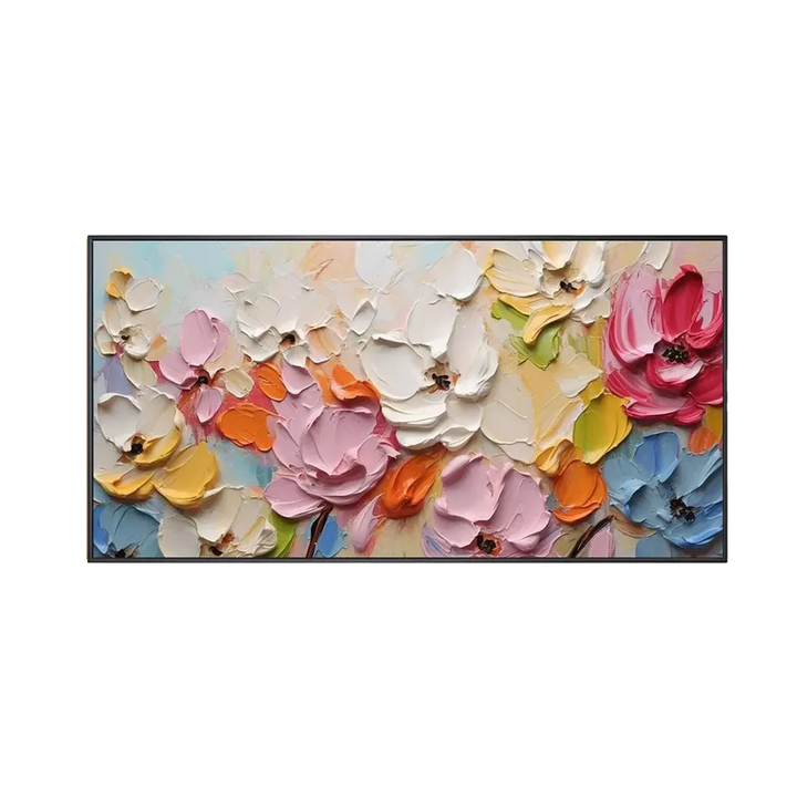 Petal Drift–Pastel Impasto Floral Painting MT