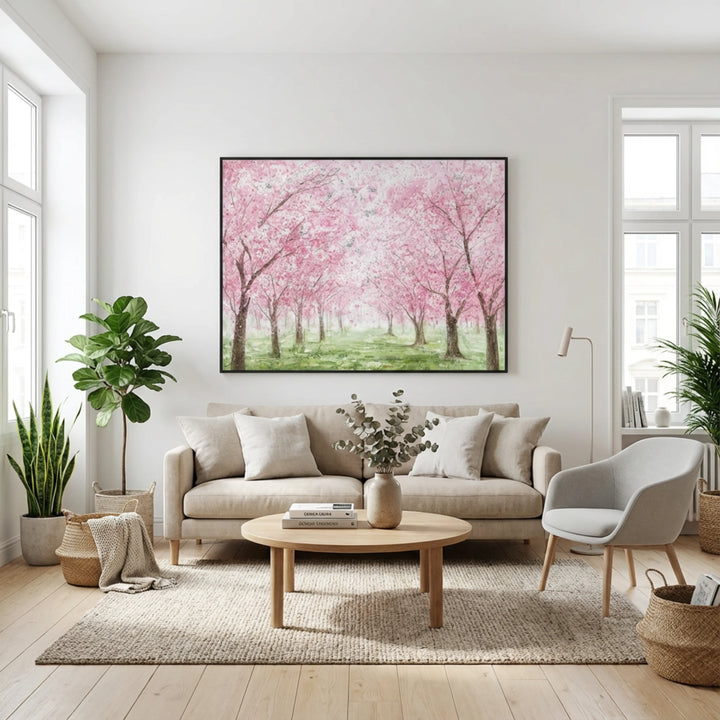 Pink Blossom Forest Painting MT