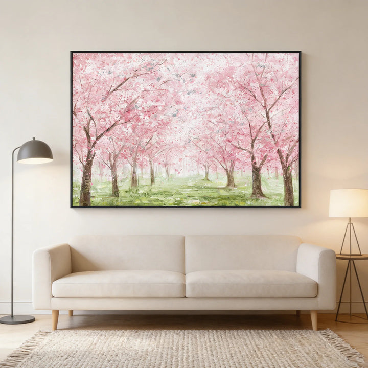 Pink Blossom Forest Painting MT