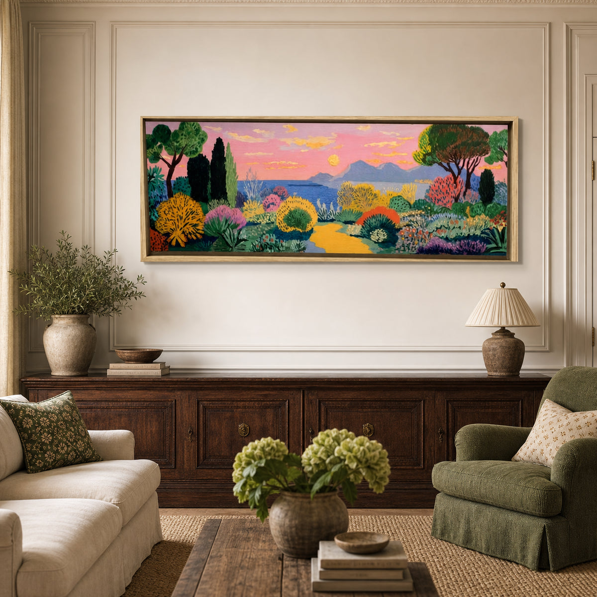 Pink and Green Hand-Painted | HM#0721