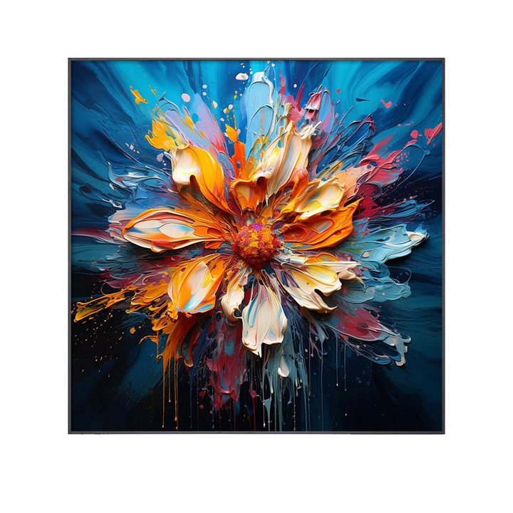 Radiant Bloom Abstract Flower Painting AA#2307