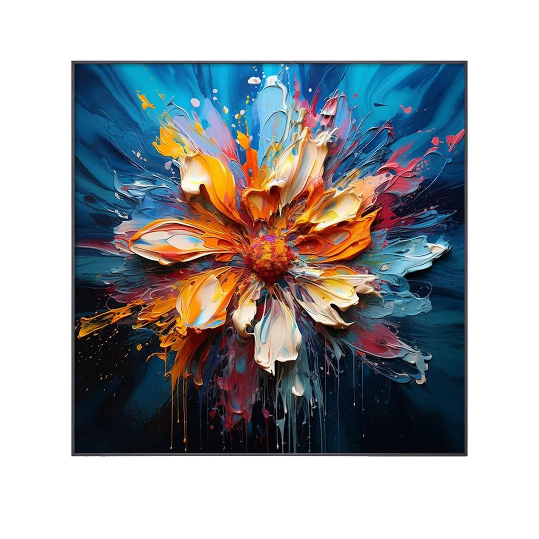 Radiant Bloom Abstract Flower Painting AA