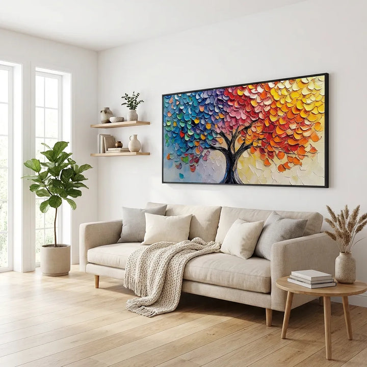 Rainbow Tree Abstract Painting MT