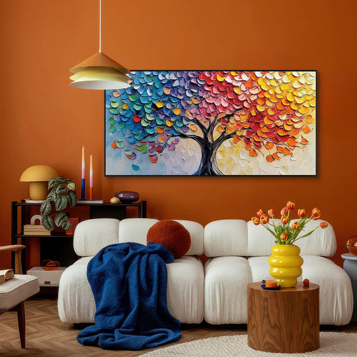Rainbow Tree Abstract Painting MT