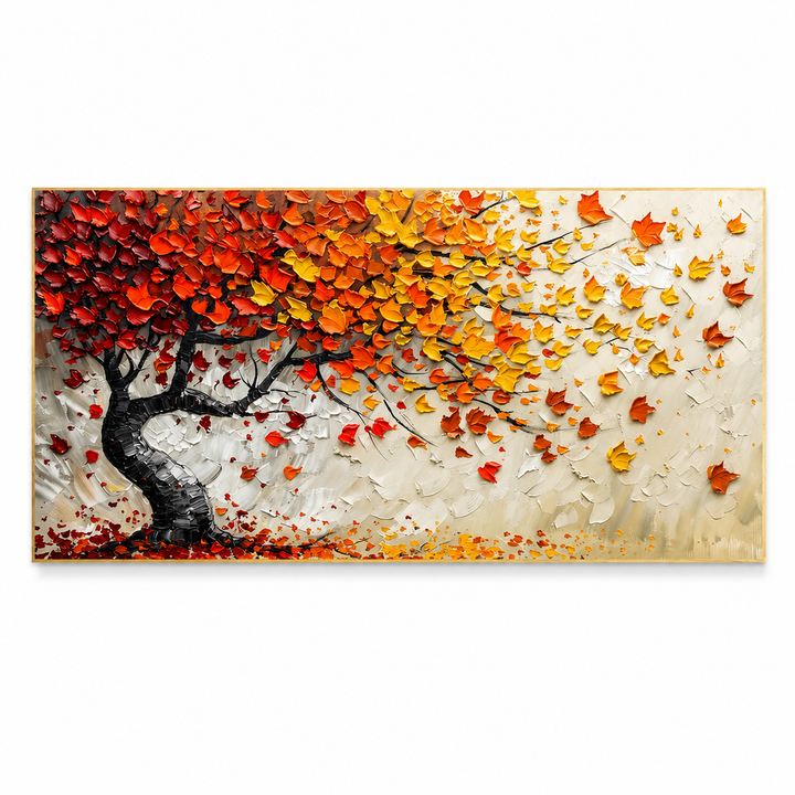 Red Orange Tree Hand-Painted | HM