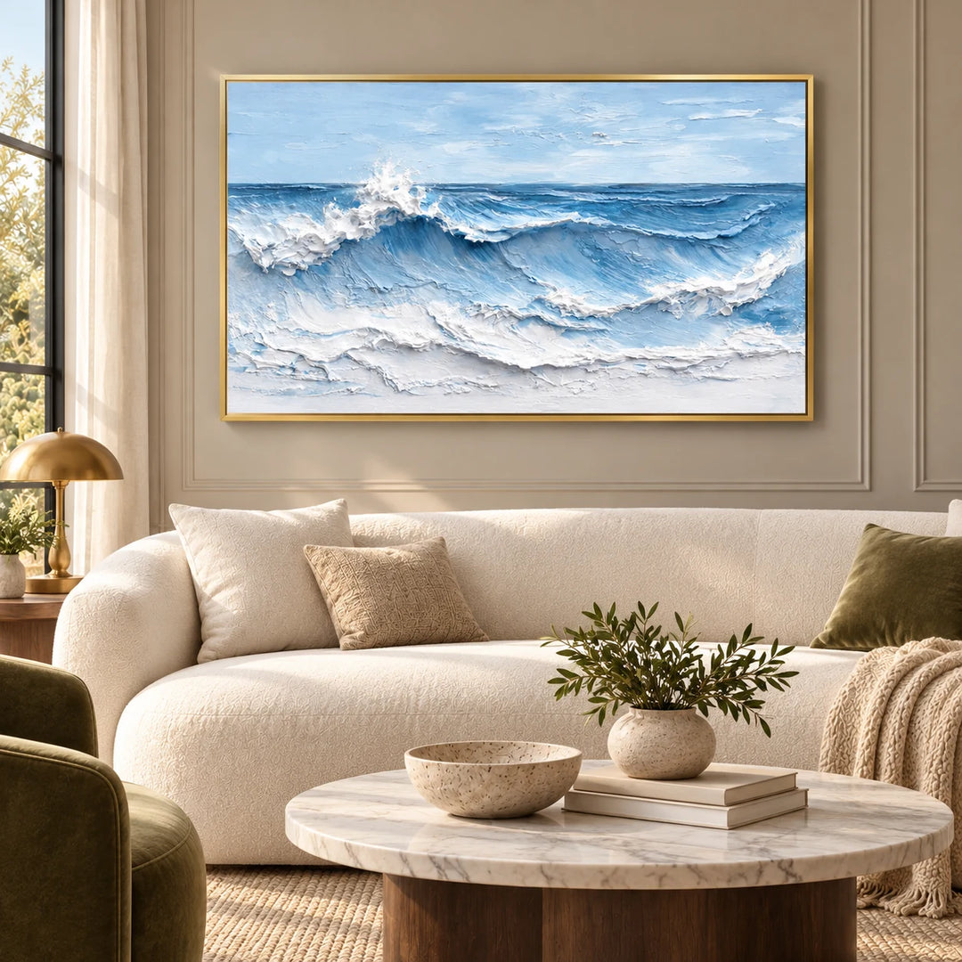 SP2102 gold frame in a styled home interior, approved medium scene