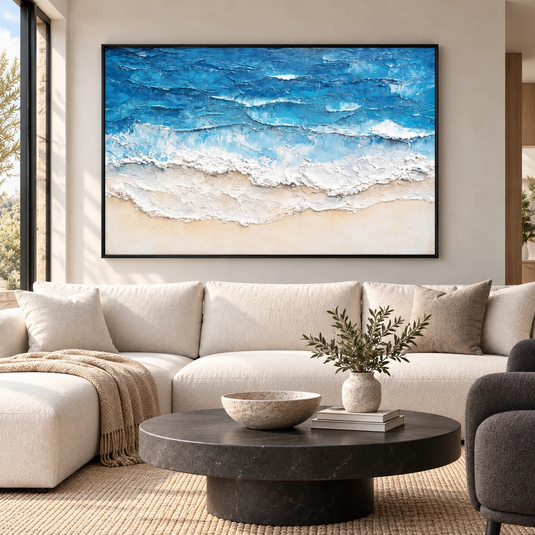 SP2105 original painting in black frame with coordinated interior