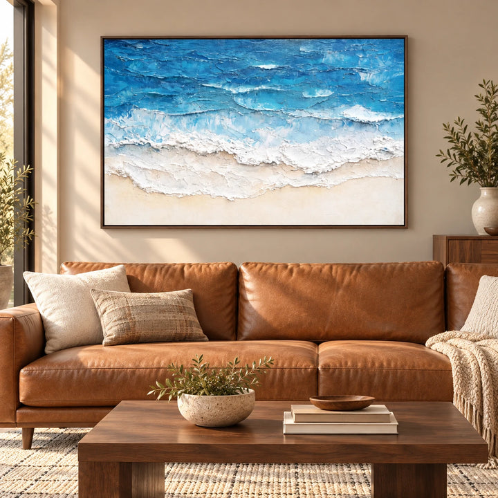 SP2105 original painting in dark wood frame with coordinated interior