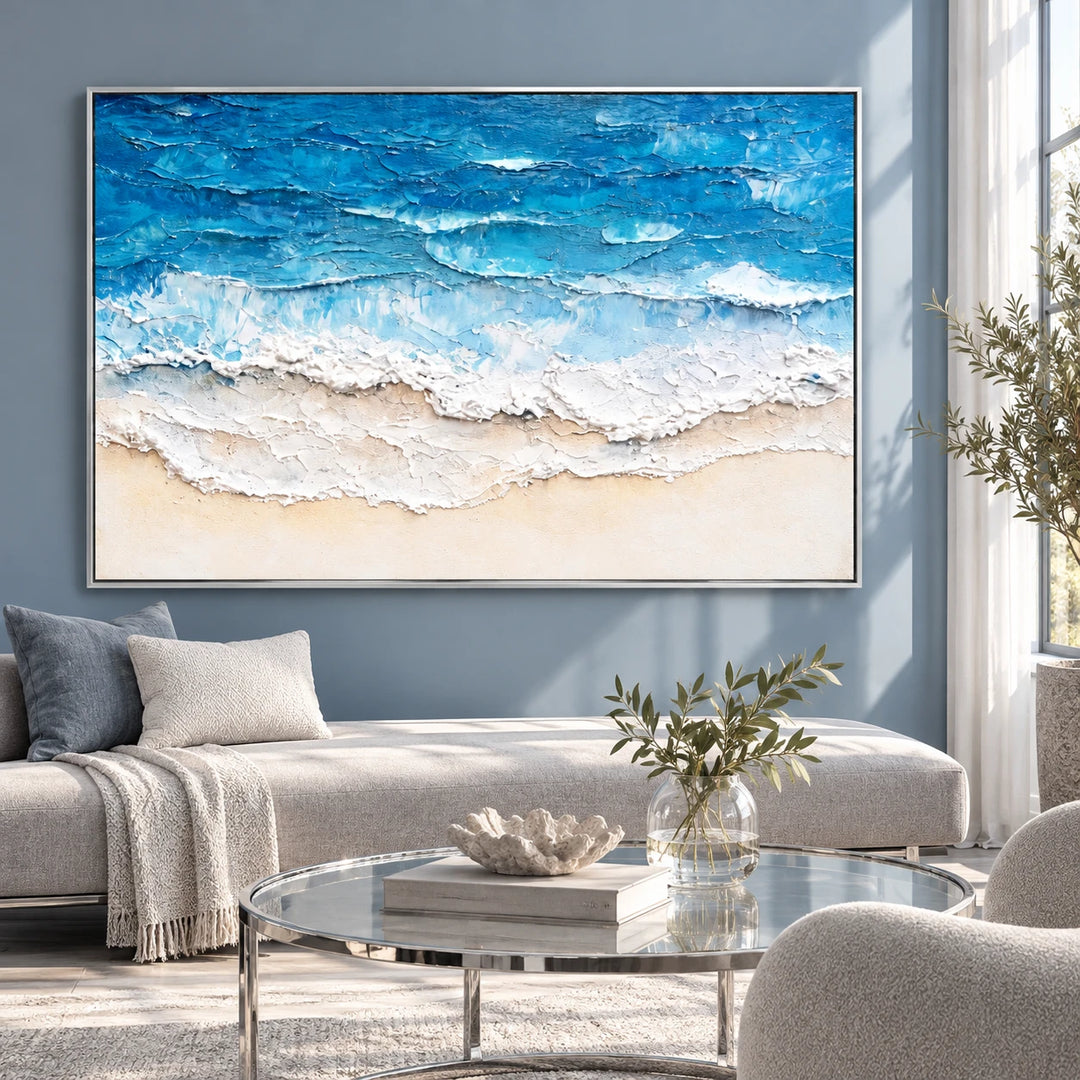 SP2105 original painting in silver frame with coordinated interior