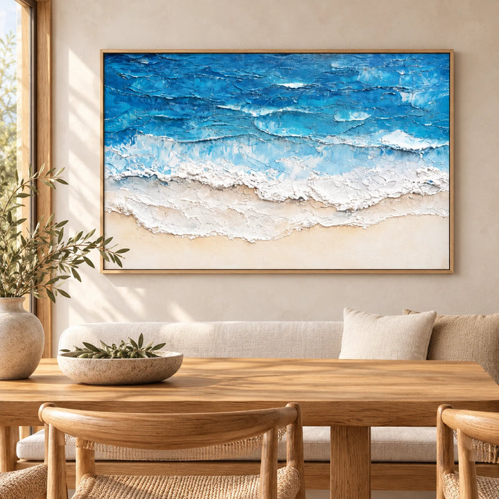 SP2105 original painting in wood frame with coordinated interior