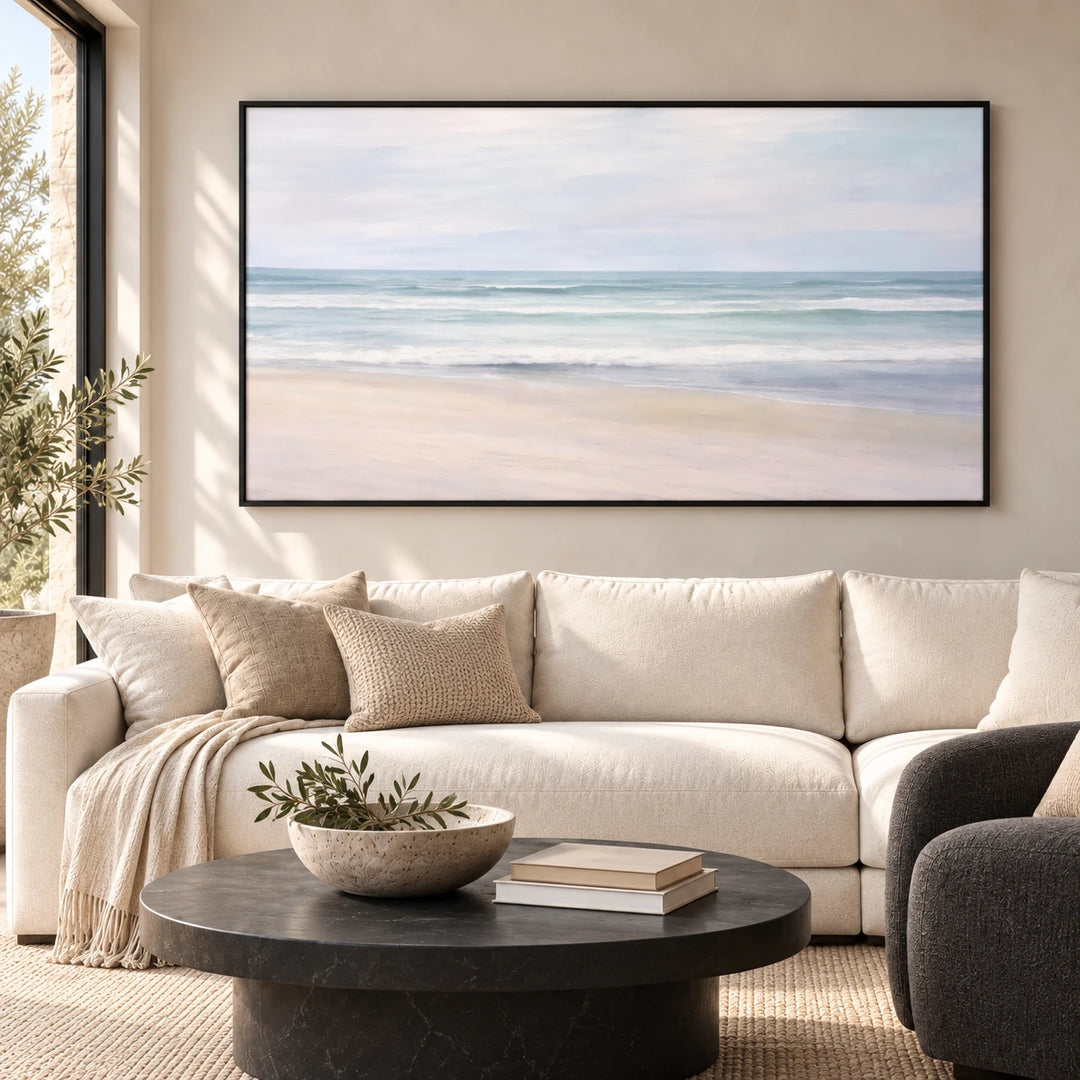 SP2107 original painting in black frame with coordinated interior