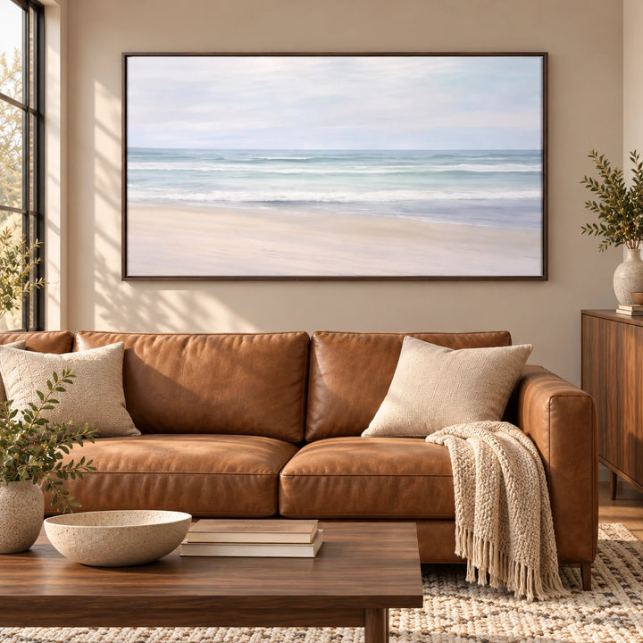 SP2107 original painting in dark wood frame with coordinated interior
