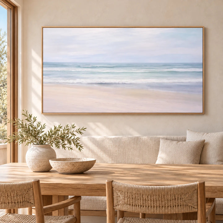 SP2107 original painting in wood frame with coordinated interior