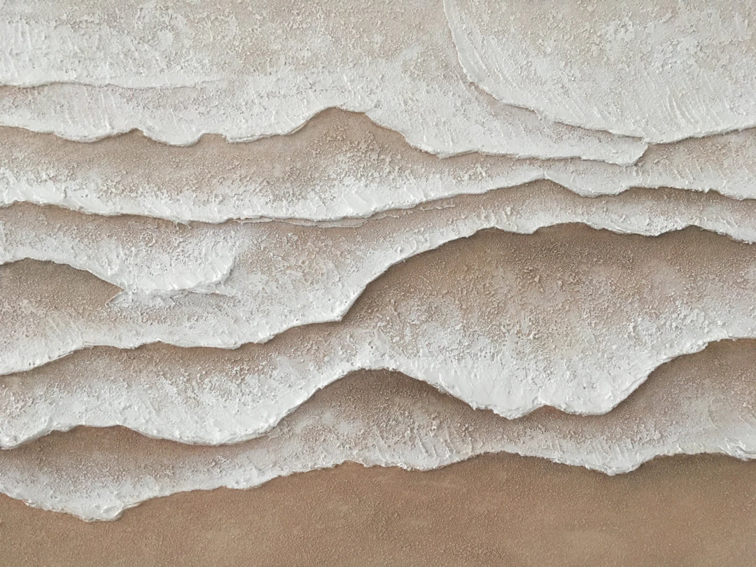 Sand &amp; Ivory Textured Abstract Painting MT