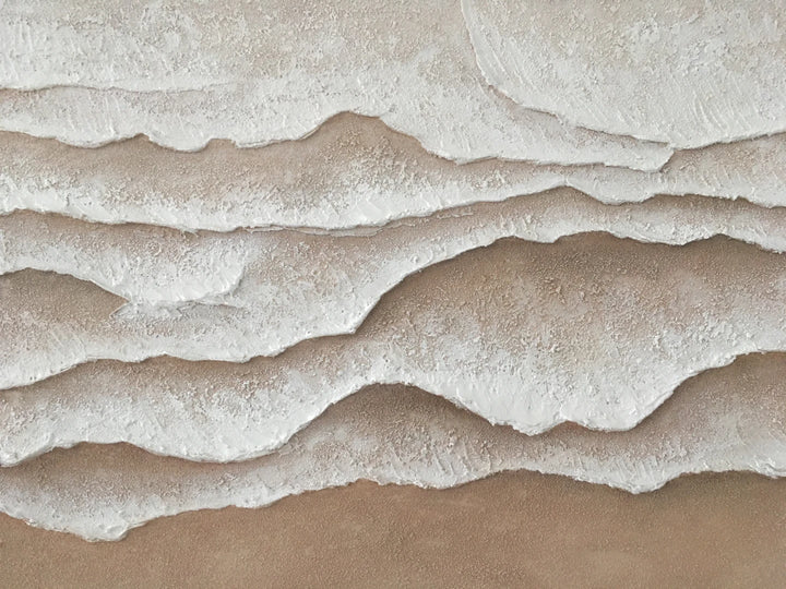 Sand &amp; Ivory Textured Abstract Painting MT
