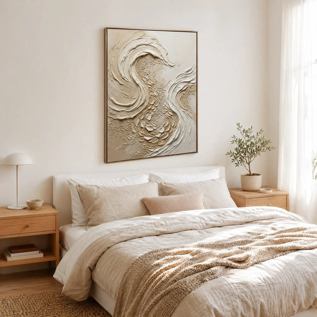 Sandstone Texture 3D Wave Abstract Oil Painting HP