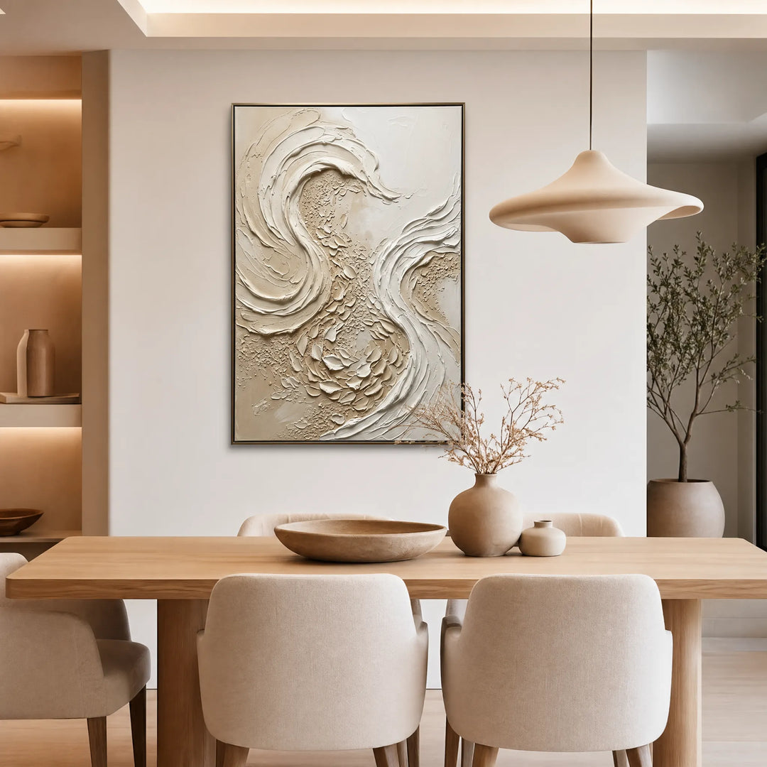 Sandstone Texture 3D Wave Abstract Oil Painting HP
