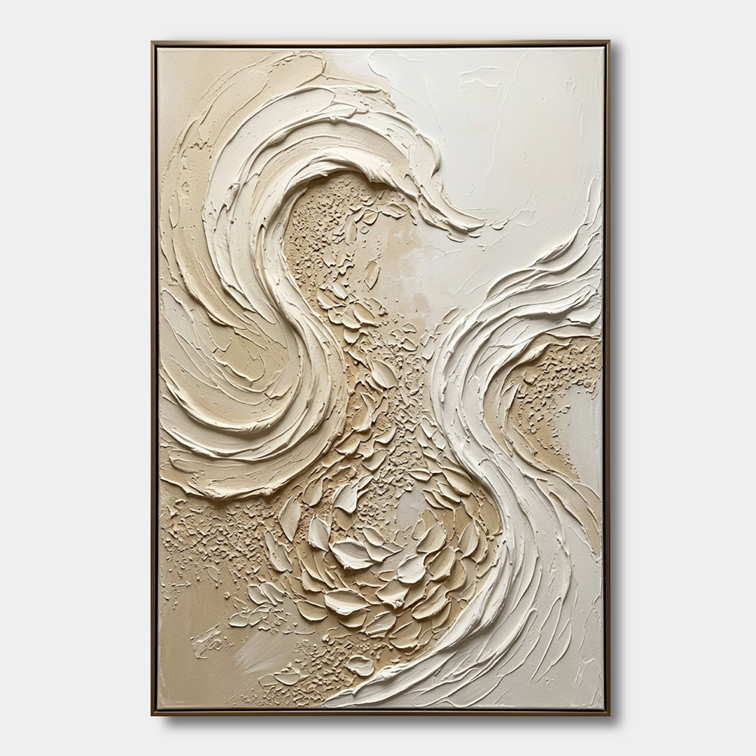 Sandstone Texture 3D Wave Abstract Oil Painting HP
