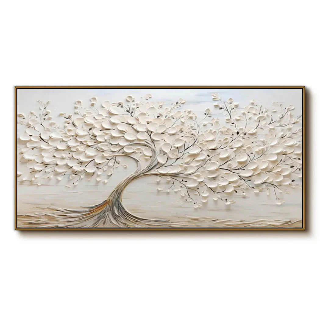 Sculpted Leaf Tree Painting MT