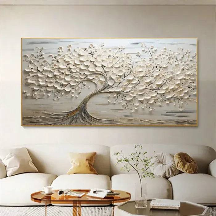 Sculpted Leaf Tree Painting MT