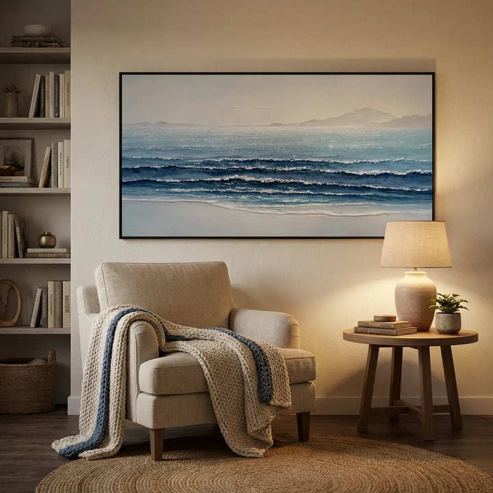 Serene Horizon Seascape Painting TA