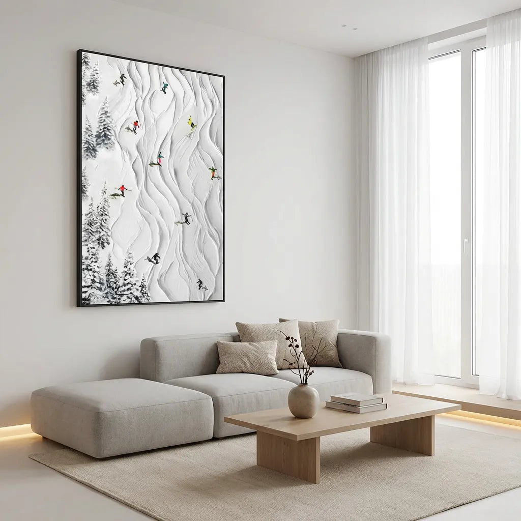 Snow Trail Skiing Wall Art TA