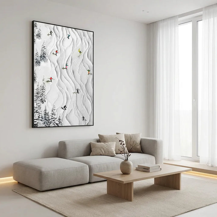 Snow Trail Skiing Wall Art TA